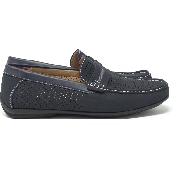 Stacy Adams Loafers Corby Red/Navy Saddle Slip-On - Picture 12 of 16